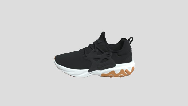 Nike React Presto 黑生胶_AV2605-007 3D Model