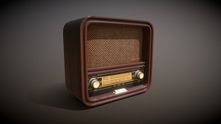 [Student Work] Retro radio 3D Model
