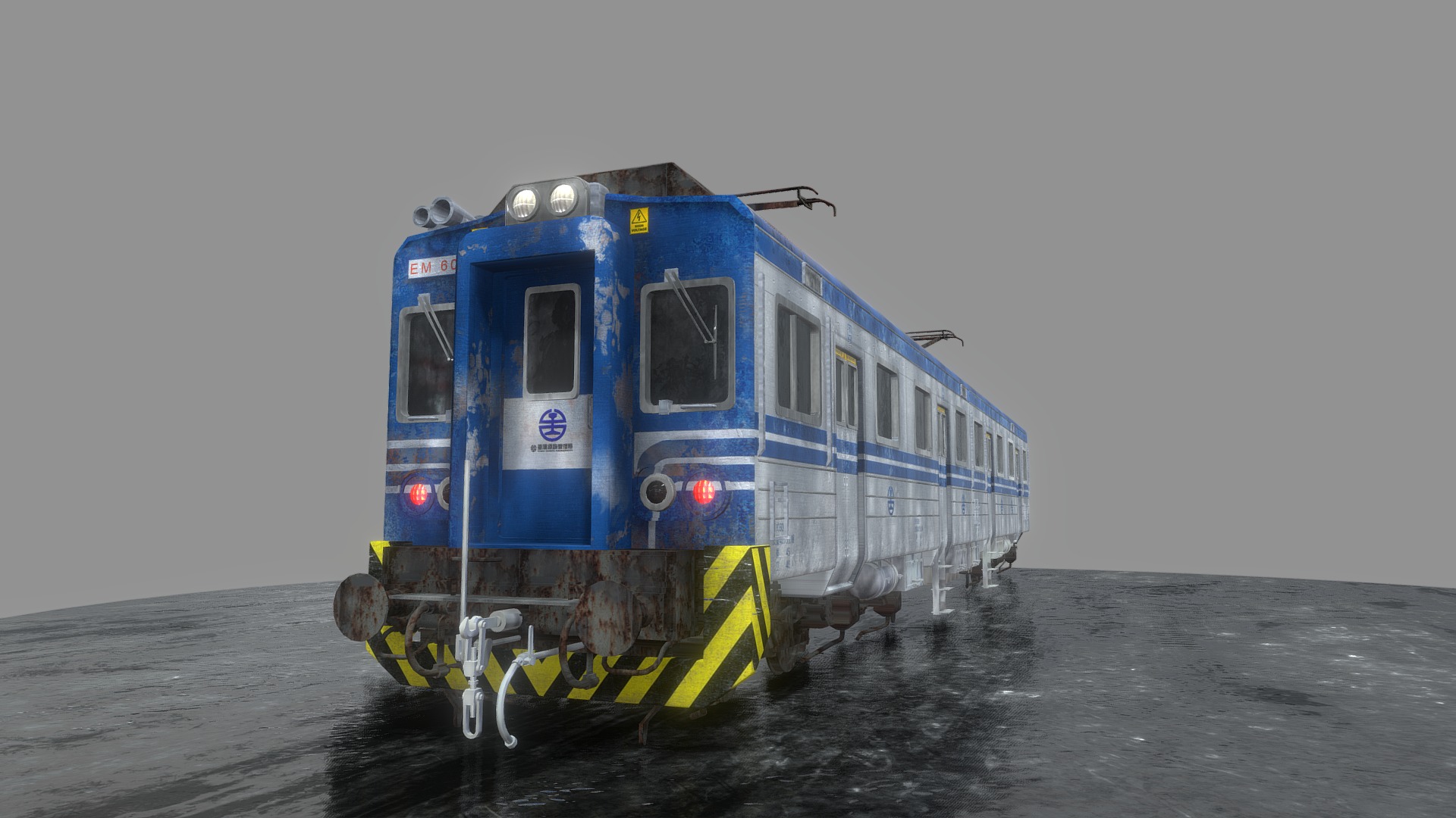 3D model TRA Passenger carriage - This is a 3D model of the TRA Passenger carriage. The 3D model is about a train on a platform.