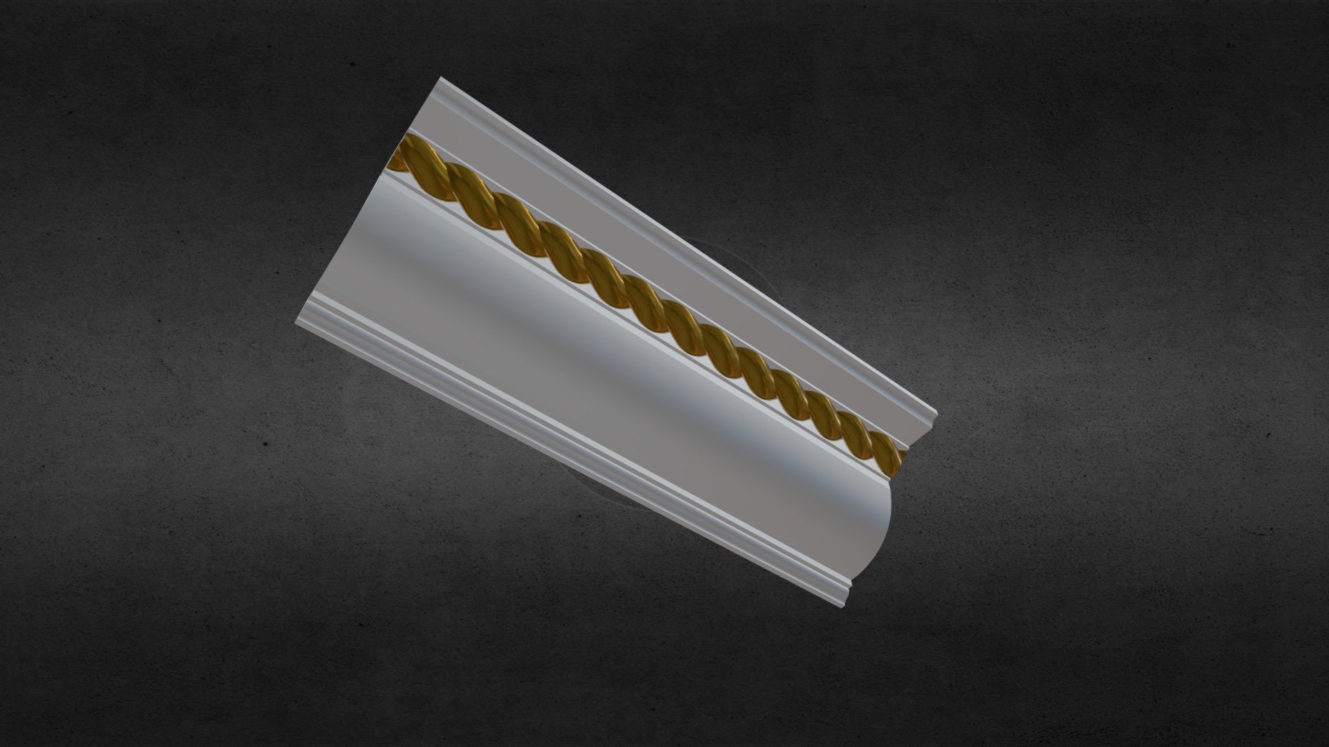 Patterned Cornice Gypsum Plaster 090 — Sketchfab embed 3D viewer