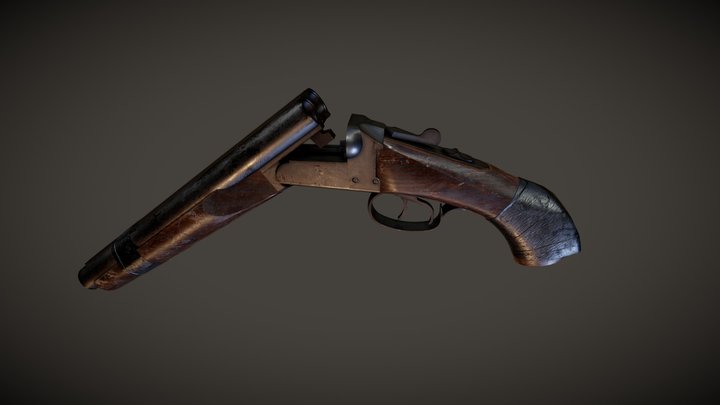 Sawed off shotgun 3D Model