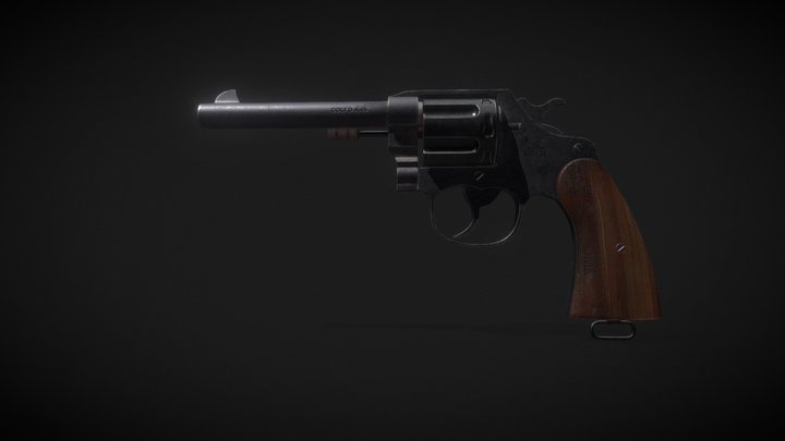 Colt DA45 Revolver 3D Model