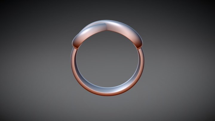 Tiffany infinity gold ring 3D Model
