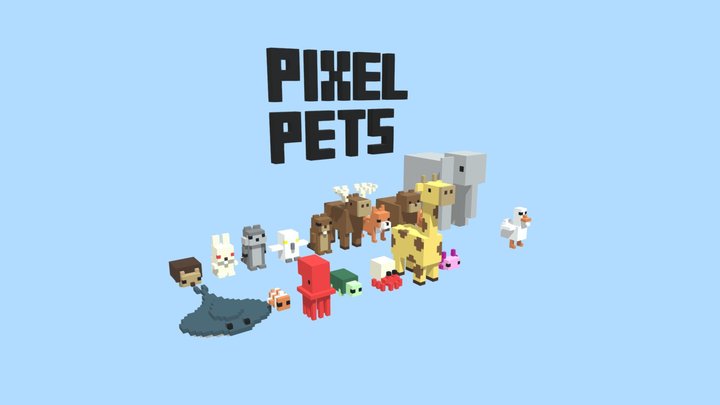 Pixel Pets 3D Model