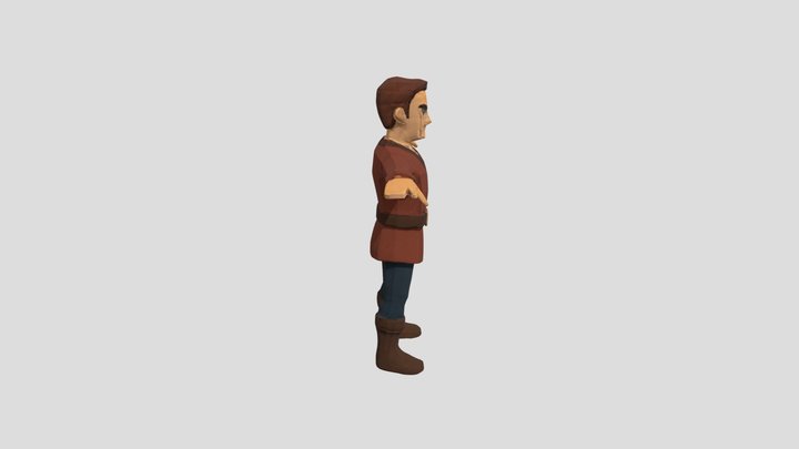 Low Poly Human Character | Stylized 3D Model – Modello 3D gratuito STL