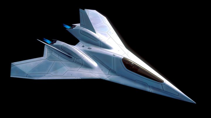 Sci-Fi Jet "Falcon XR" 3D Model