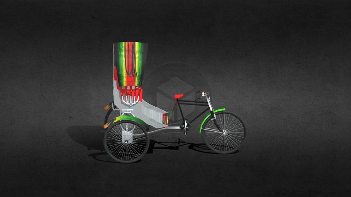 Rickshaw Bangla and Indian | রিকসা 3D Model