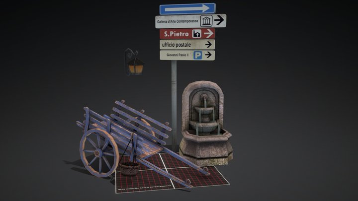 Objects of Assisi - 3D Low Poly Q-Week 1 – Free 3D Model STL