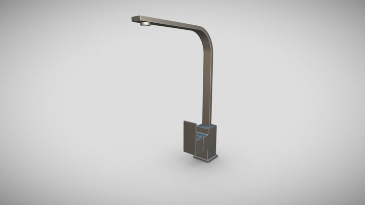 Elegant Faucet Inox 3D Model