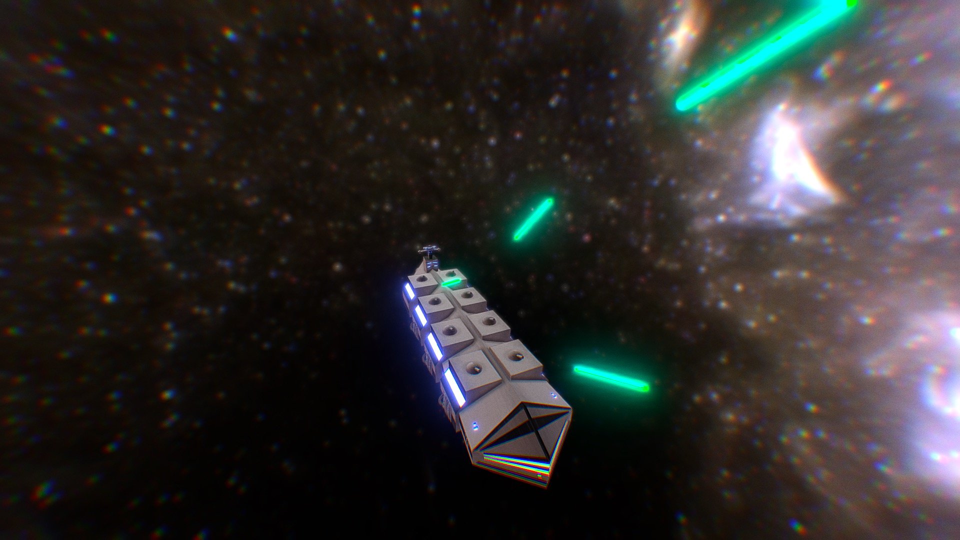 Sci Fi Cargo Frigate