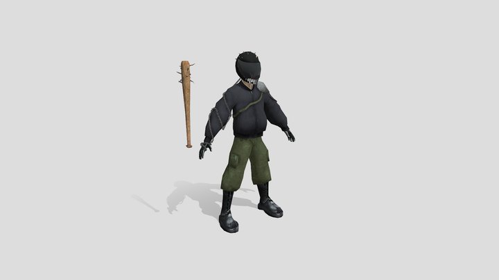 PS1_Biker 3D Model