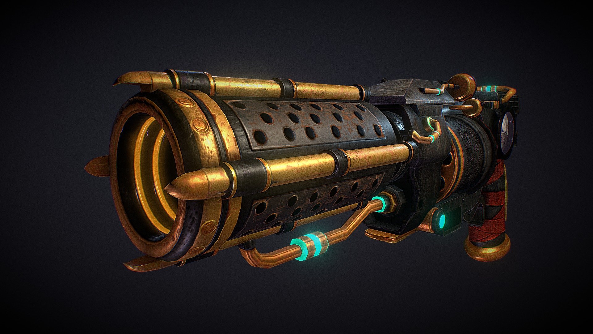 Steam gun 3D model by Terry Tan (tantantan010011) [02b1330] Sketchfab