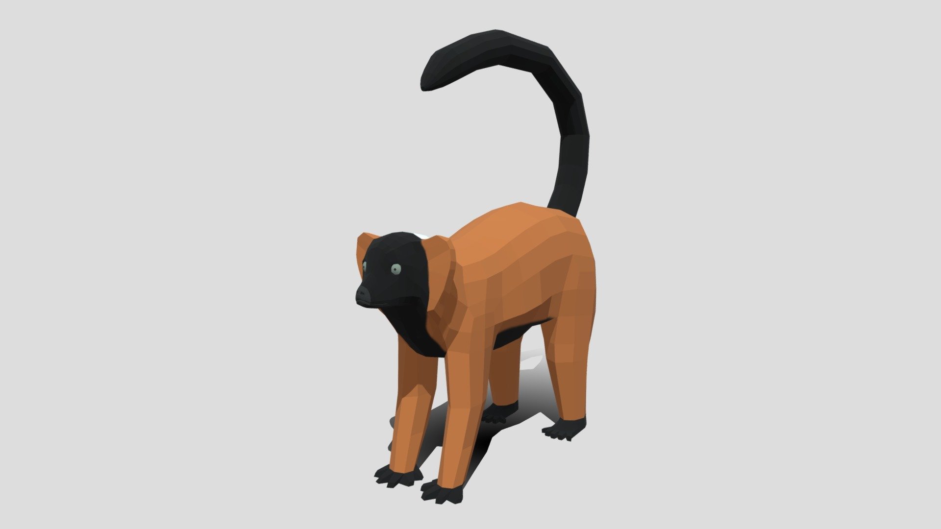Low Poly Cartoon Red Ruffed Lemur - Buy Royalty Free 3D model by ...