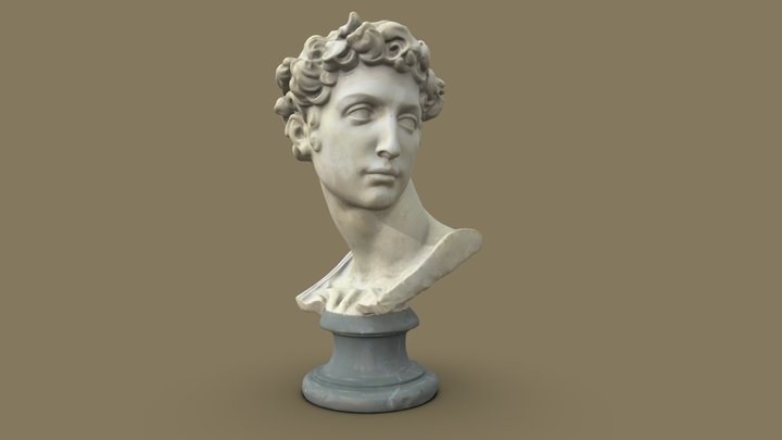Cabeza de Giuliano de Médicis. MIGUEL ÁNGEL. 3D Model