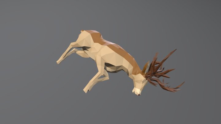Deer Dead Animation 3D Model