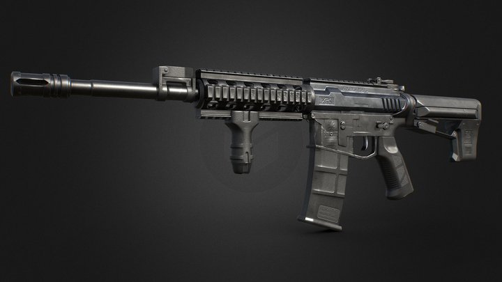 XRK M4 Carbine 3D Model