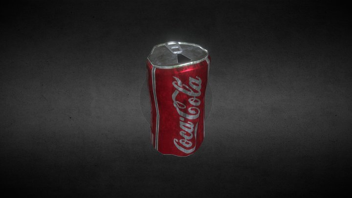 Abandonned Coke Can 3D Model