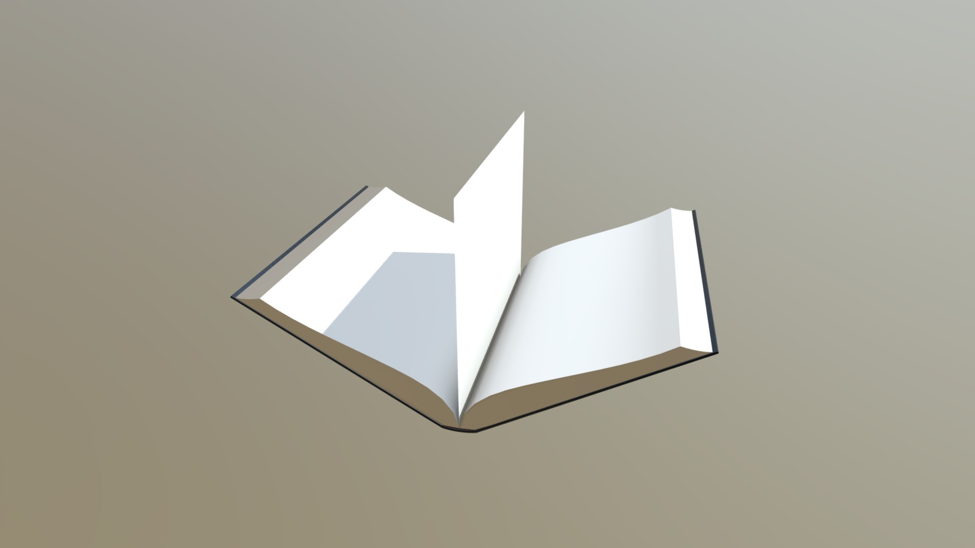 3D model Rigged book - This is a 3D model of the Rigged book. The 3D model is about a white paper on a table.