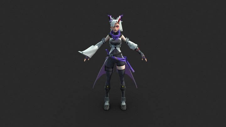 Butterfly Character in A-pose 3D Model