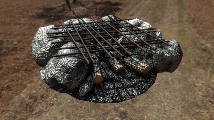 Campfire Cook Survival Kit Model Unreal 3D Model