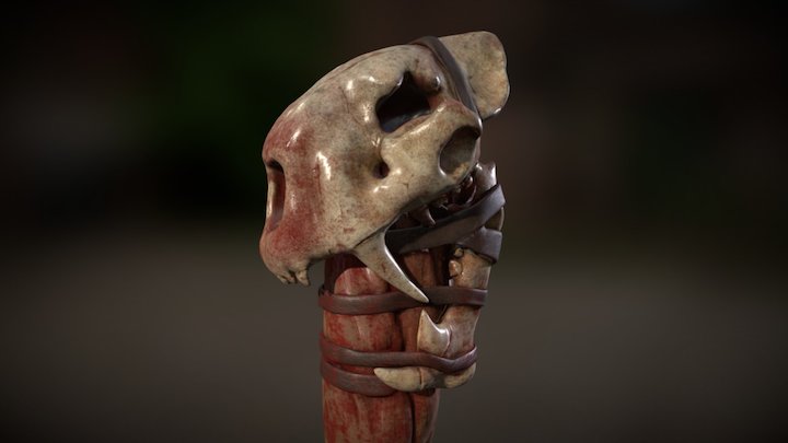 Stone Age Weapon 3D Model