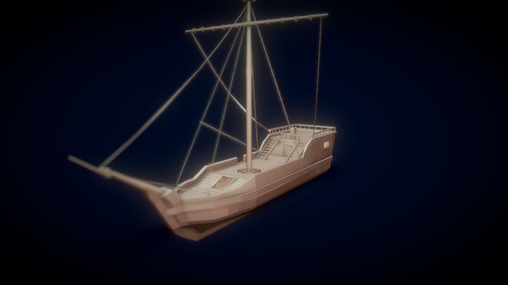 Old pirate ship 3D Model