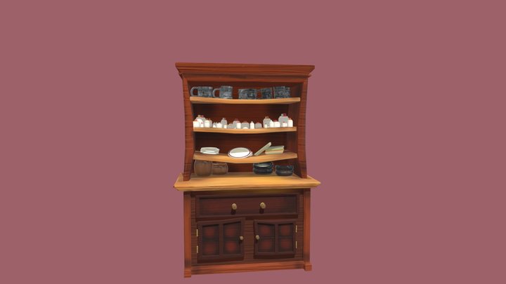 Hutch And Items 3D Model