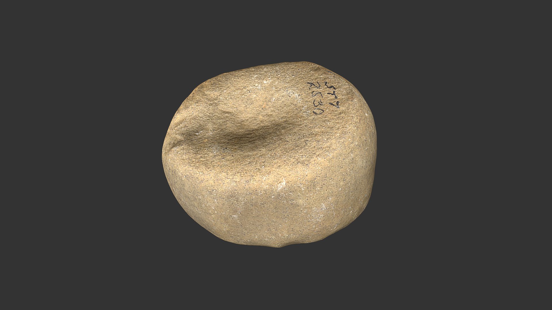 Pitted Hammerstone Download Free 3D model by RLA Archaeology (rla
