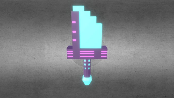 Low Poly Sword 3D Model