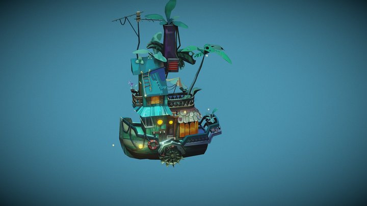 Lighthouse and Fireflies 3D Model