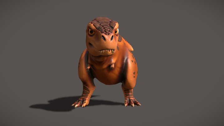 Mini Rex Animated 3D Model