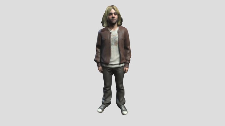 Kurt Cobain, full body, 3D Model