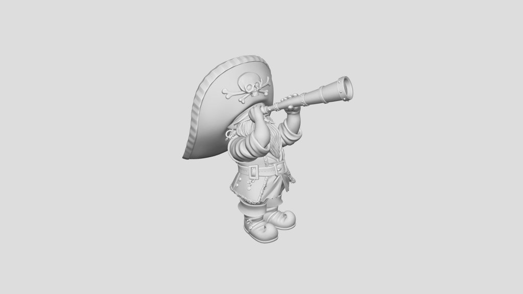 Gnome Pirate with Telescope