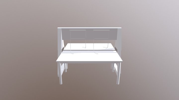 Table with screens on a thing!!! 3D Model