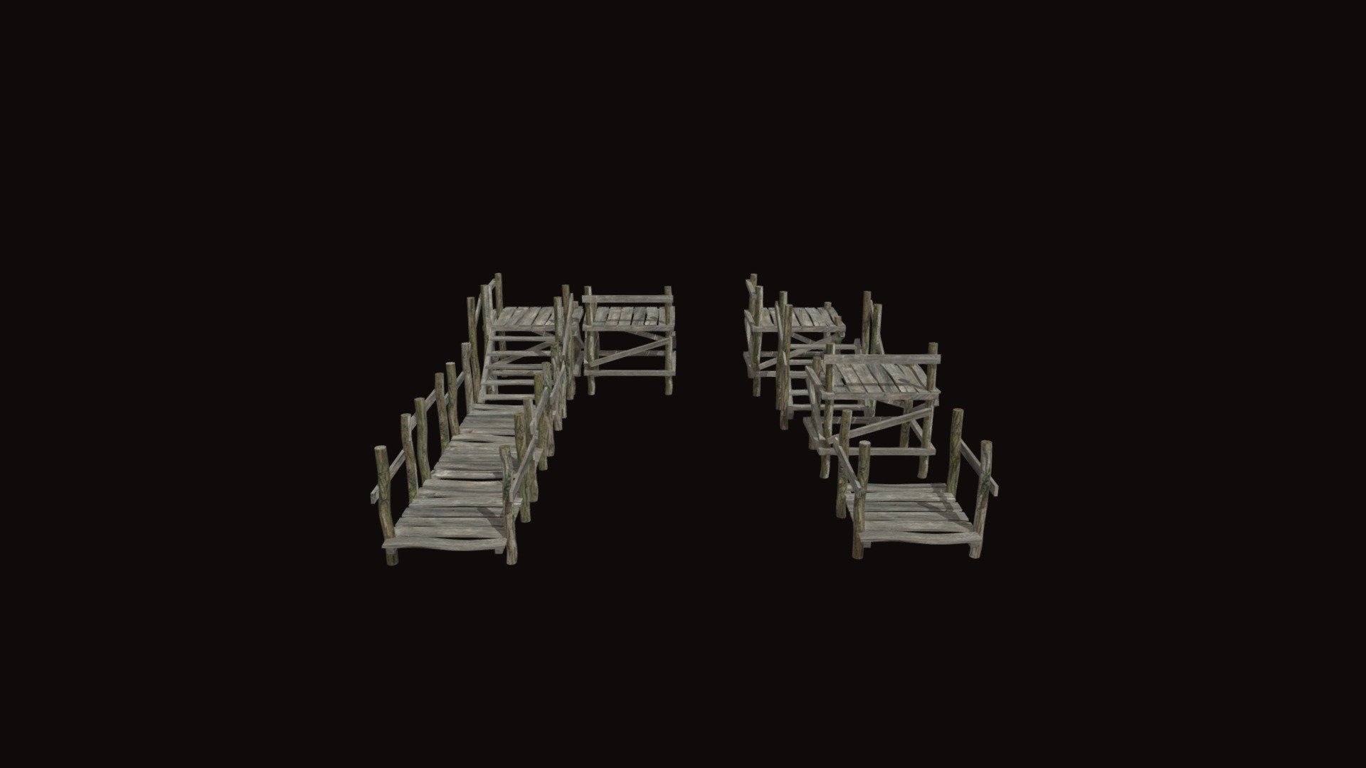 Wooden Walkway LowPoly - Download Free 3D model by 5CNG5 [02c44b1 ...