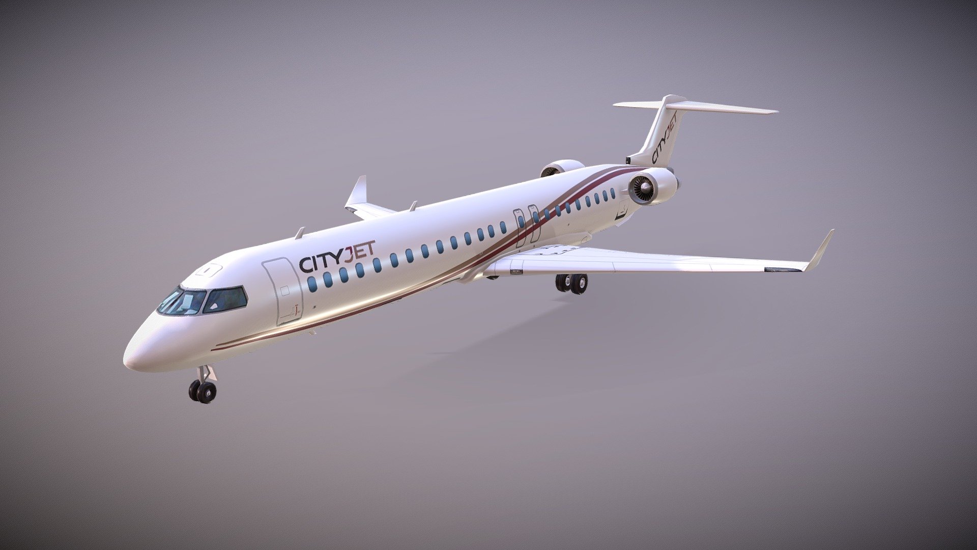 Airplane CRJ900 Cityjet Download Free 3D model by CityJet Training