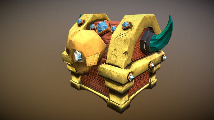 Stylized 3D Chest 3D Model