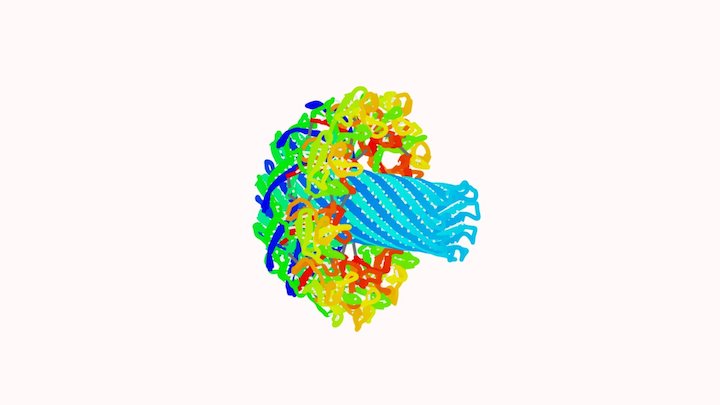 PDB-5GAQ-ribbon-rainbow (1) 3D Model