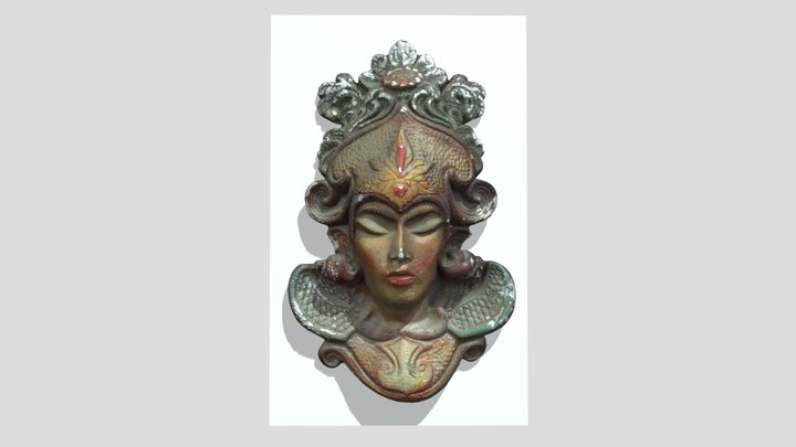 Барельеф Нефертити из гипса 3D Model