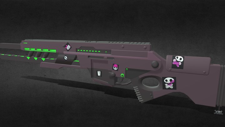 Railgun model (Murder Dr💀nes) 3D Model