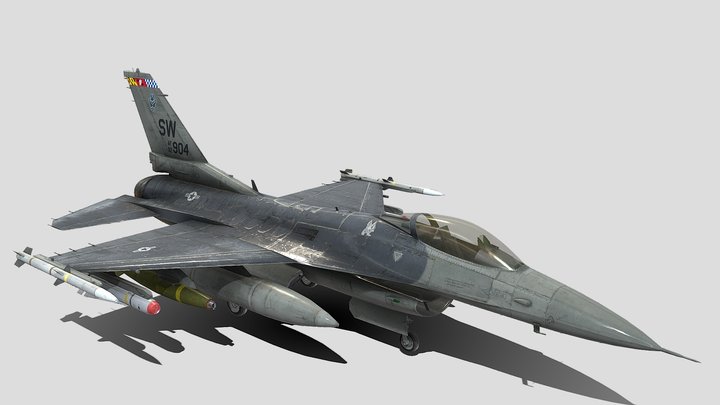 Lockheed F16C 3D Model