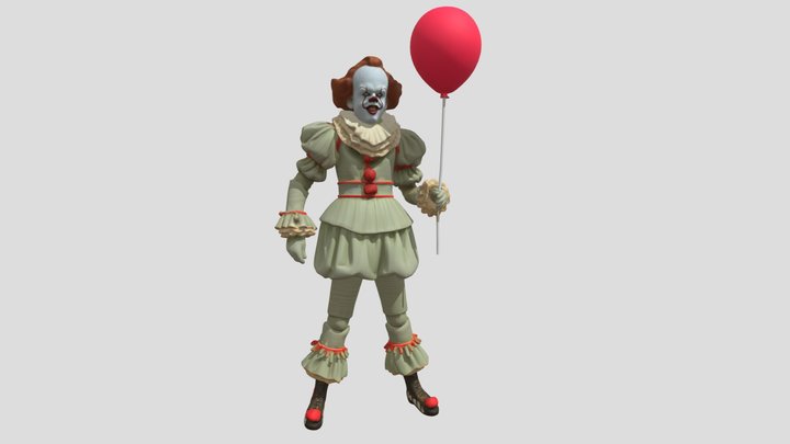 Pennywise Remake IT (2017) A.i Model 3D Model