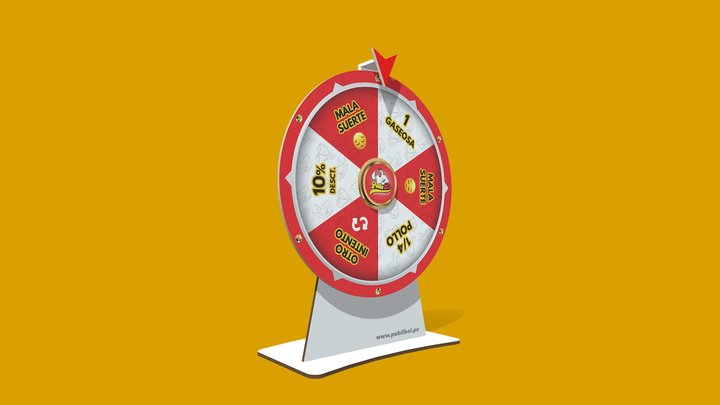 Ruleta de mesa para sorteo Pollos B3 - Publibel 3D Model