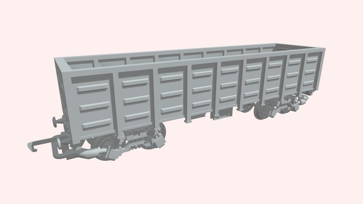 OO Scale Train - Hopper Type 1 - Mid Length 3D Model