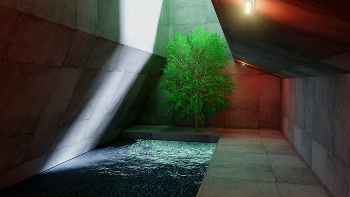 Brutalist Interior VR room – Modèle 3D gratuit STL