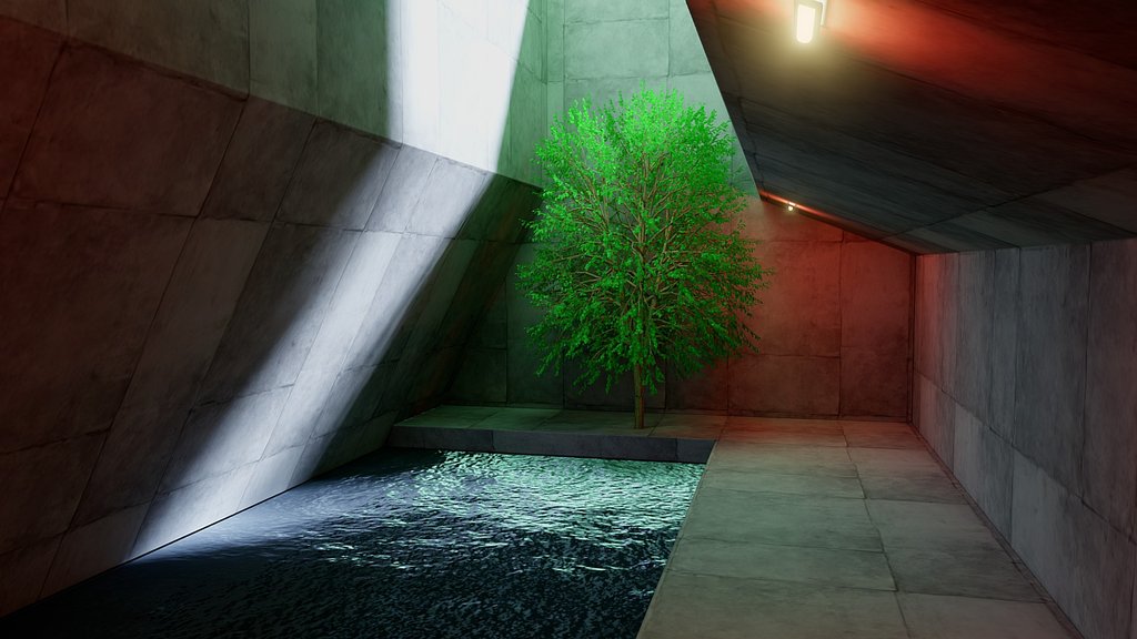 Brutalist Interior VR room