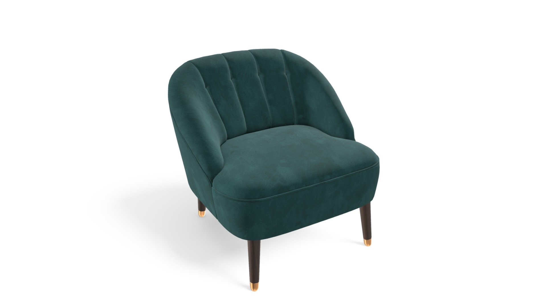 Margot Accent Chair, Peacock Blue Velvet