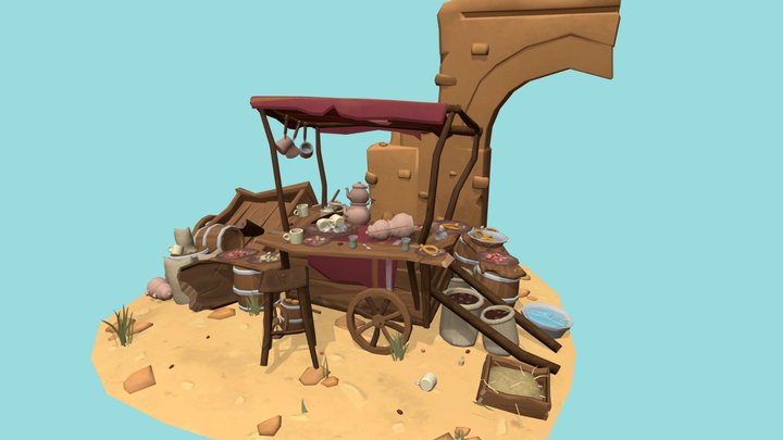 DAE BAZAAR 1001 nights market 3D Model