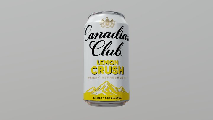 CC Lemon Crush CAN 375mL 3D Model