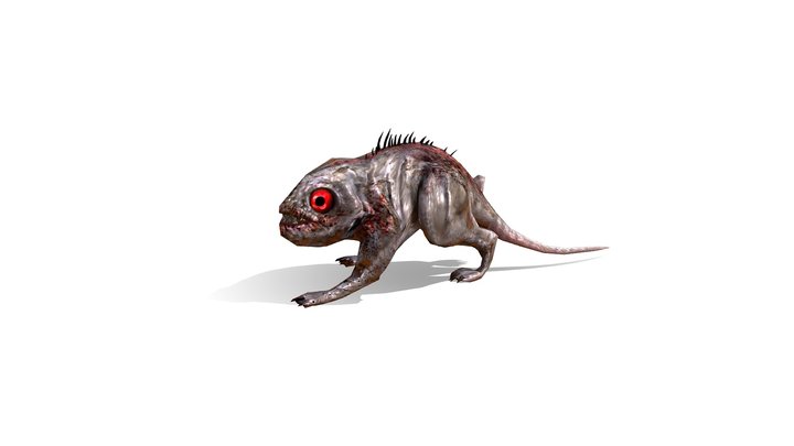 Low Poly Animated model Monster Zombie Rat 3D Model